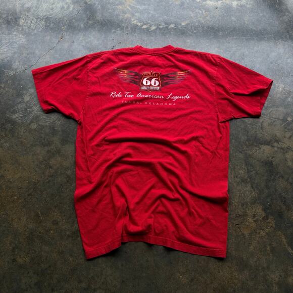 Vintage Y2K Faded Red Harley Davidson T-shirt‎ - Picture 4 of 4